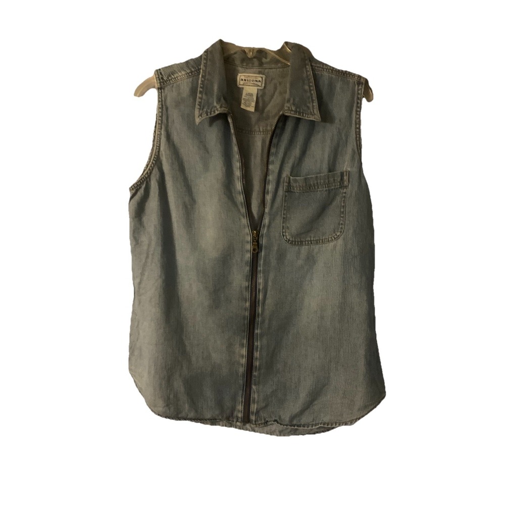 Arizona Jean Co Women's Sz L Soft Denim Vest / Ranch Shacket